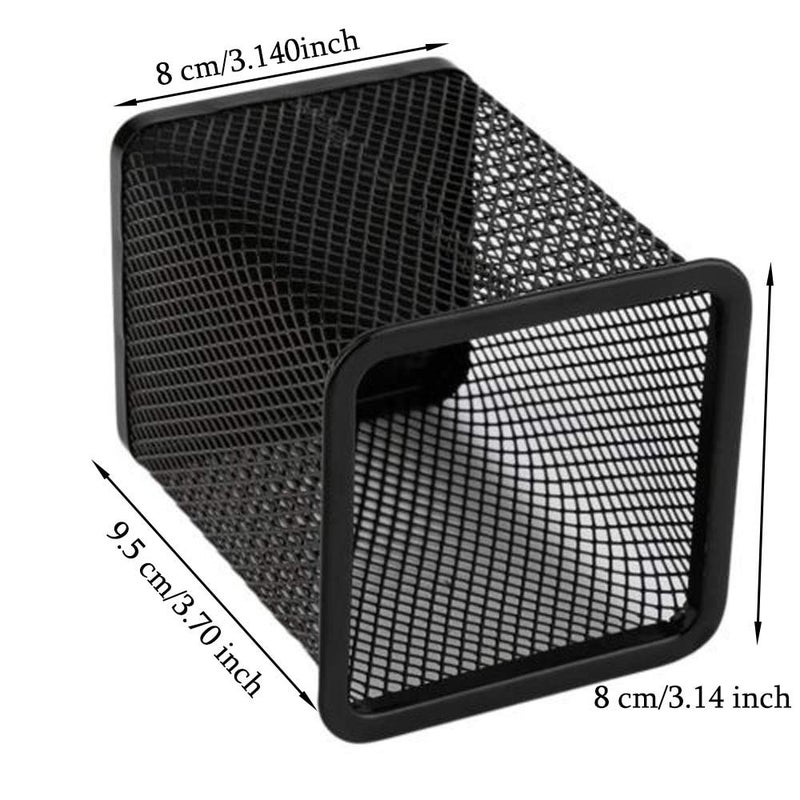 EORTA 3 Pack Square Pen Holders Pencil Holders Black Metal Mesh Pen Pencil Cups Stationery Organizer for Desk - Image 2